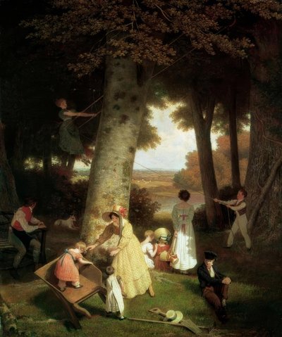 La piazza dei giochi da Jacques Laurent Agasse